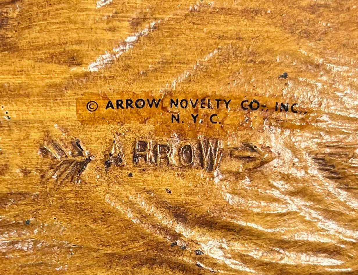 Vintage 1960’s American Arrow Novelty Co. Niagara Falls Faux Wood Composite Souvenir Tray