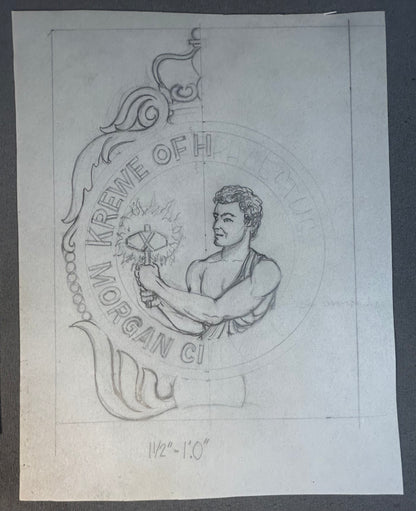 Vintage 1992 Mardi Gras Krewe of Hephaestus Morgan City, Louisiana Tableau Ball Concept Art Archive Set by Cunhas Scenic Studios
