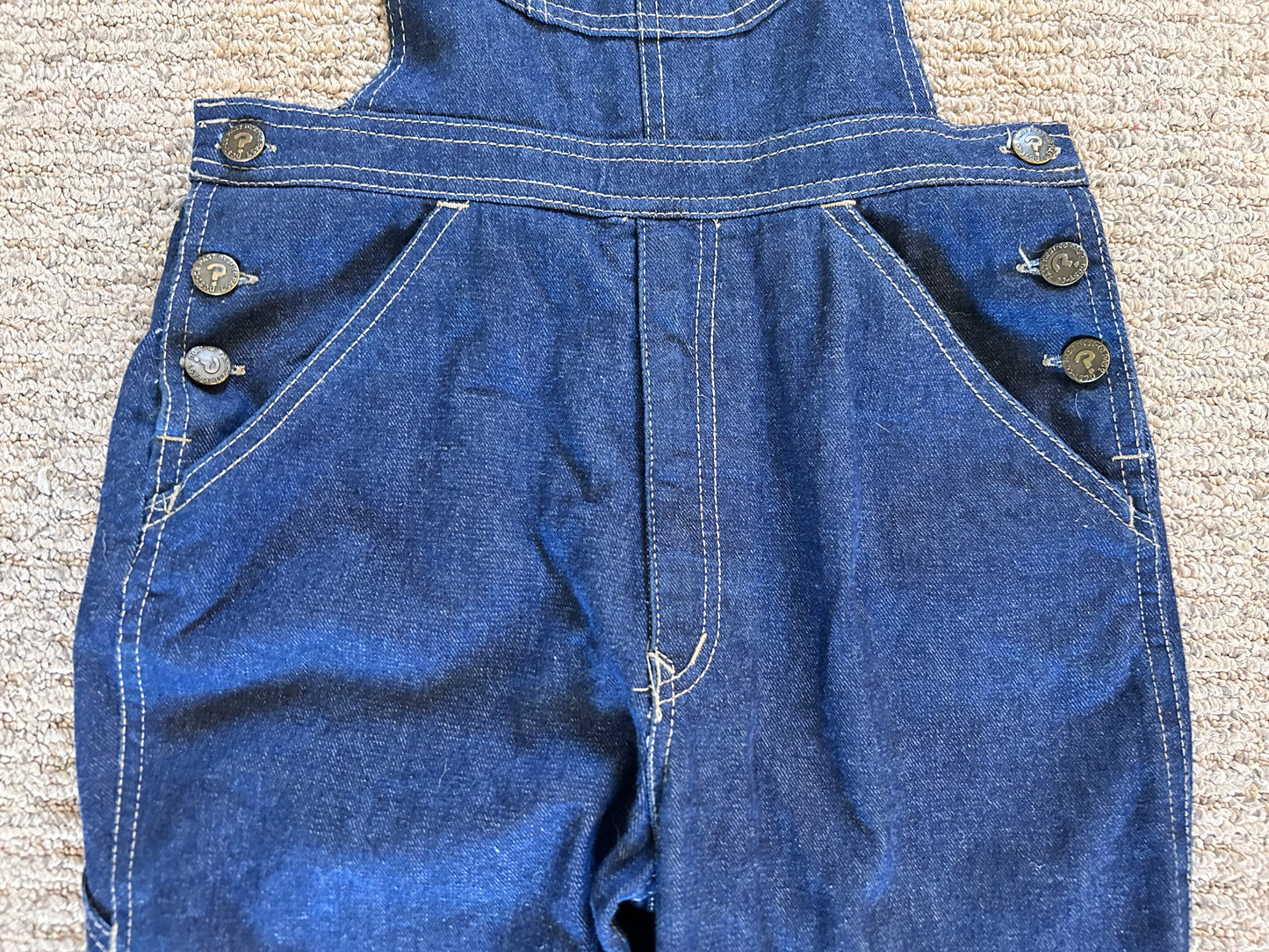 Vintage 1970’s American N’est Ce Pas Denim Fitted to Flared Bell Bottom Women’s Juniors Bib Overalls