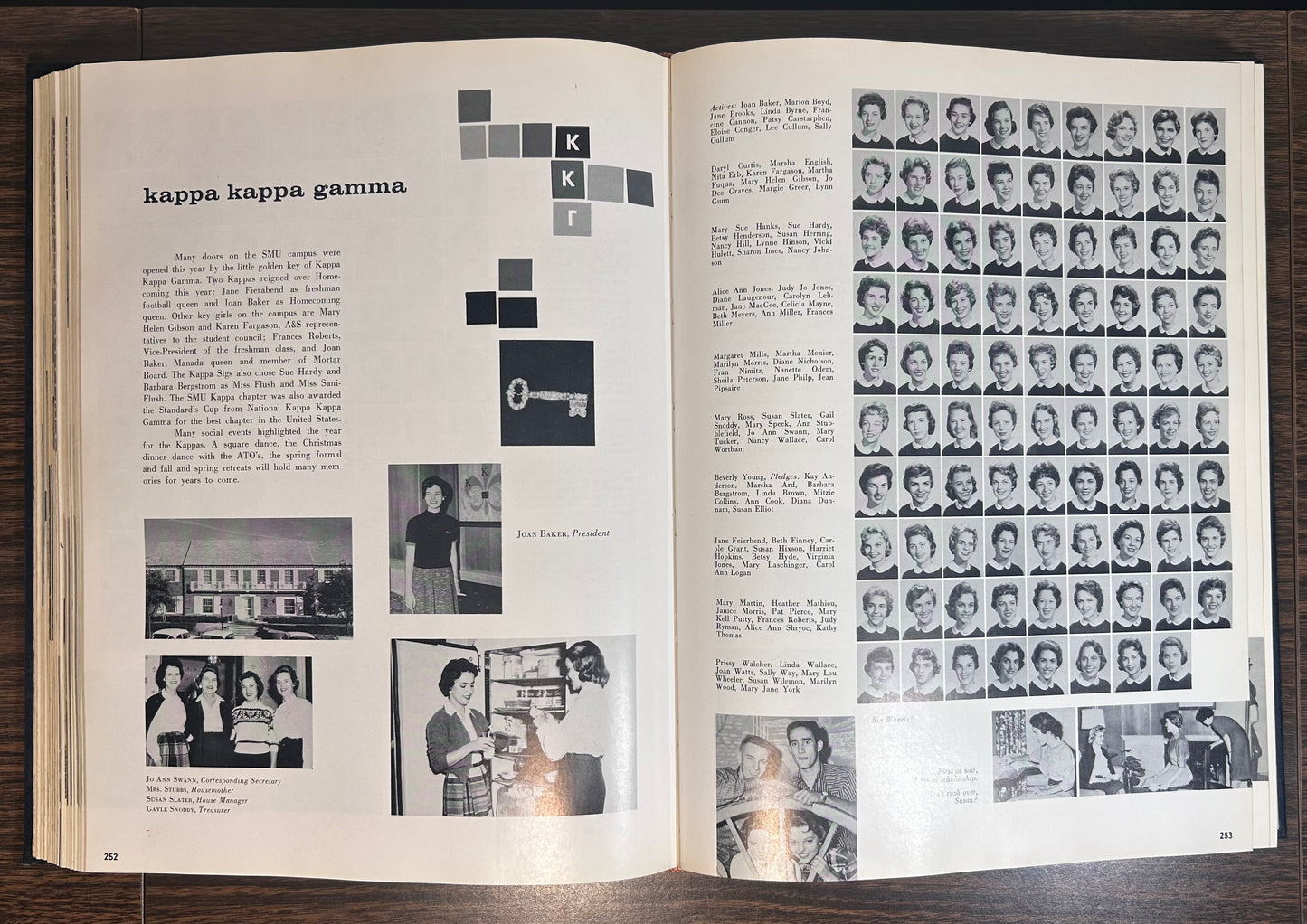 Vintage 1960 Southern Methodist University Mustangs Rotunda Hardcover Yearbook