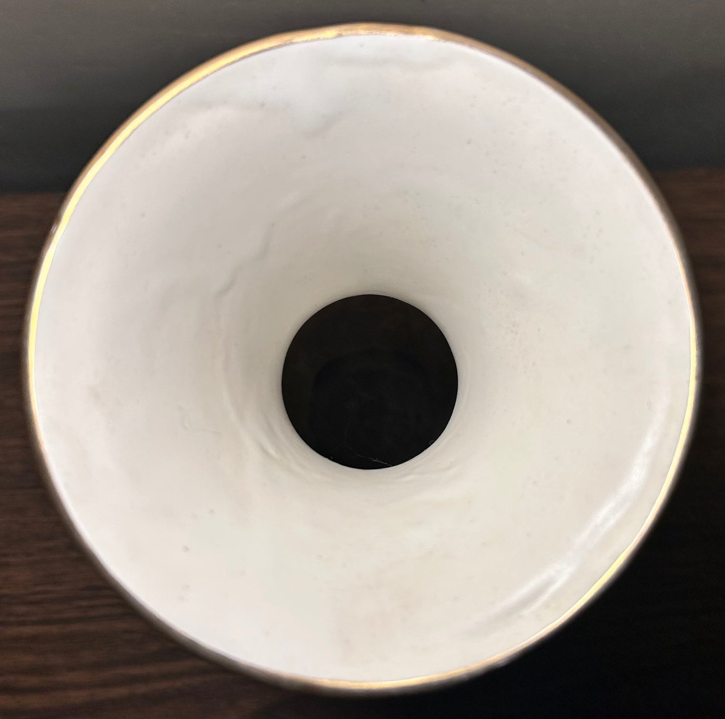 Vintage 1950’s H. Bequet Quaregnon Belgium Pottery Gilded Enamel Hand-Painted Floral Motifs Footed Baluster Vase