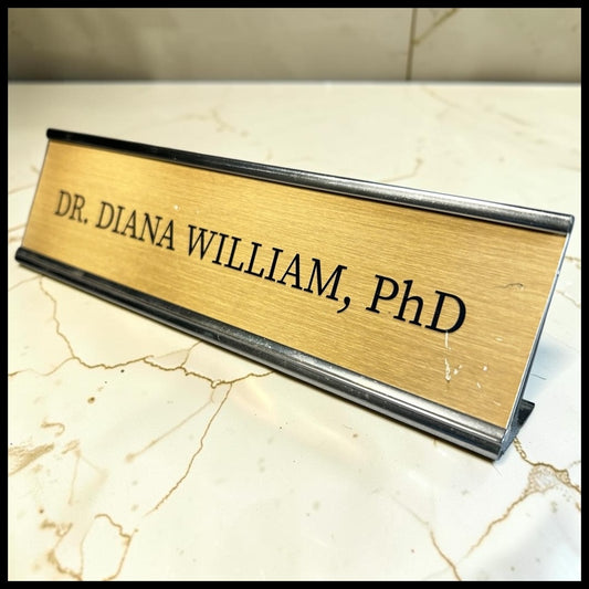 Leverage: Redemption Television Show Dr. Diana William, PhD Desk Nameplate Screen-Used Prop