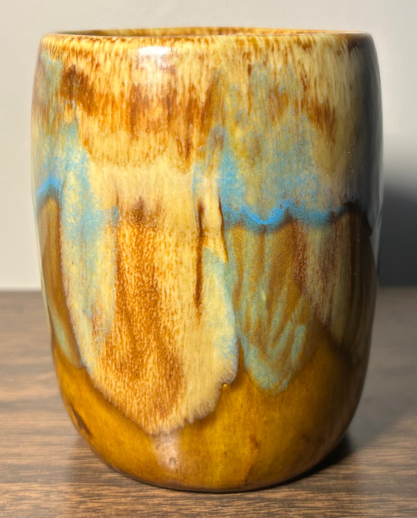 Vintage 1970’s Hot Springs Booger Hollow, Arkansas Art Pottery Drip Glaze Clay Coffee Mug