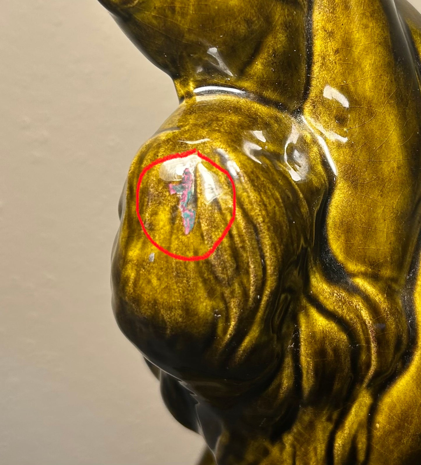 Vintage 1977 American Mid Century Modern Nude Lovers Kissing Olive Green Ceramic Sculpture