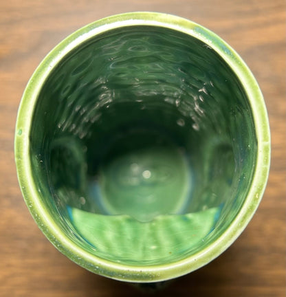Vintage 1970’s Huki Lau Metairie, Louisiana Ceramic Green Tiki Moai Glass
