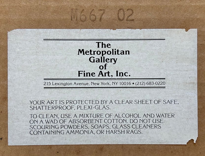 Vintage 1970’s French Montmartre Street Scene/Sacré-Coeur Framed Limited Edition Lithograph Print Signed Caron (#187/275)