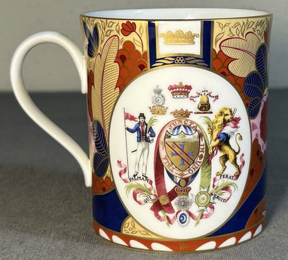 2005 English Royal Worcester Bone China Nelson Collection Vice-Admiral Horatio Nelson Portrait Mug