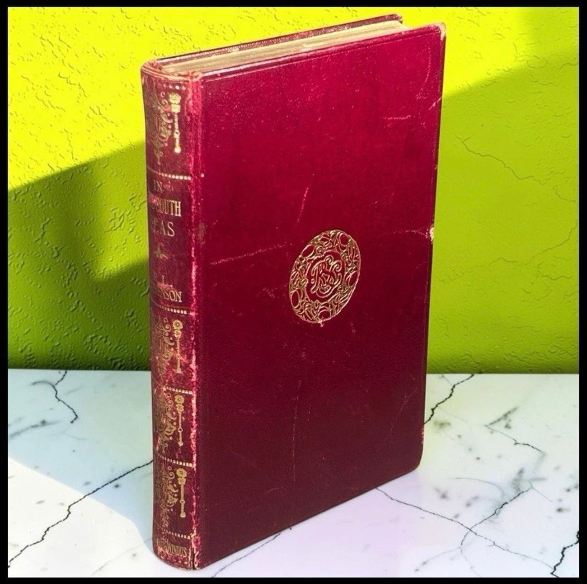 1912 “In South Seas” by Robert Louis Stevenson Leather-bound Book