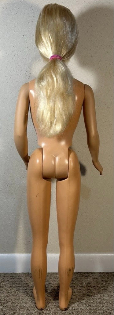 Vintage 1992 Mattel My Size Barbie Doll Made in Mexico with Contemporary Dress