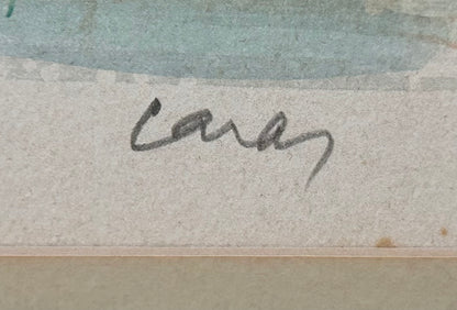 Vintage 1970’s French Montmartre Street Scene/Sacré-Coeur Framed Limited Edition Lithograph Print Signed Caron (#187/275)