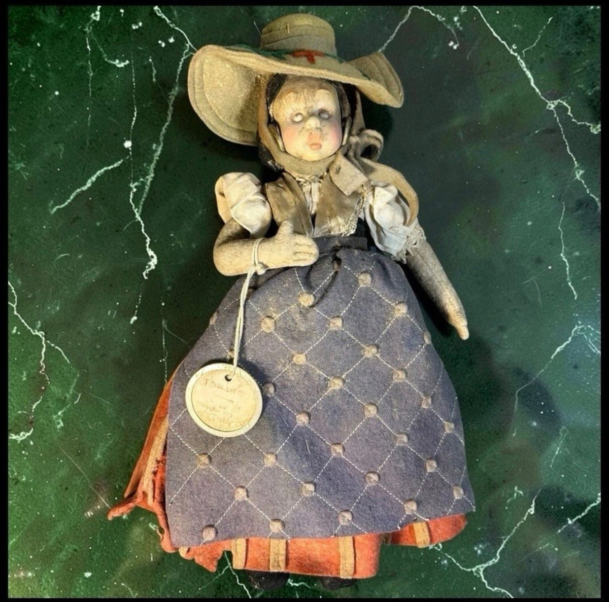 1930’s Italian Lenci Mascotte Series Woman Painted Felt Doll