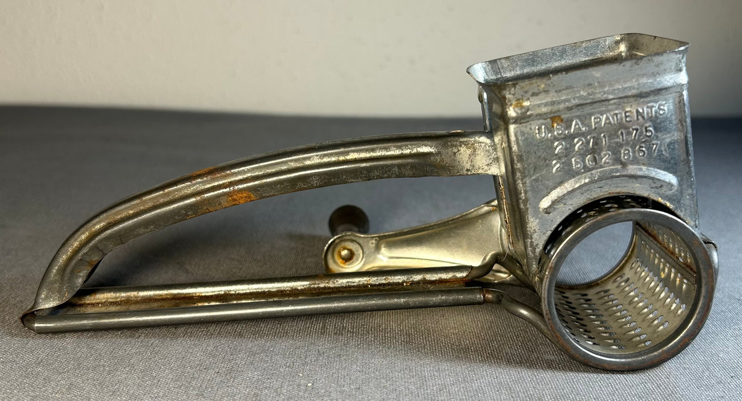 Vintage 1950’s American Mouli Metal Rotary Hand Grater Kitchen Tool