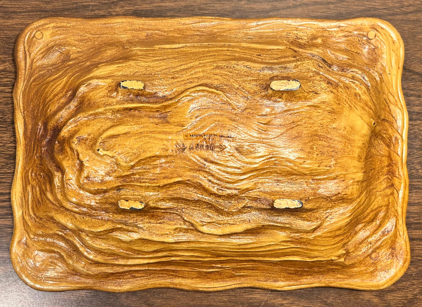 Vintage 1960’s American Arrow Novelty Co. Niagara Falls Faux Wood Composite Souvenir Tray