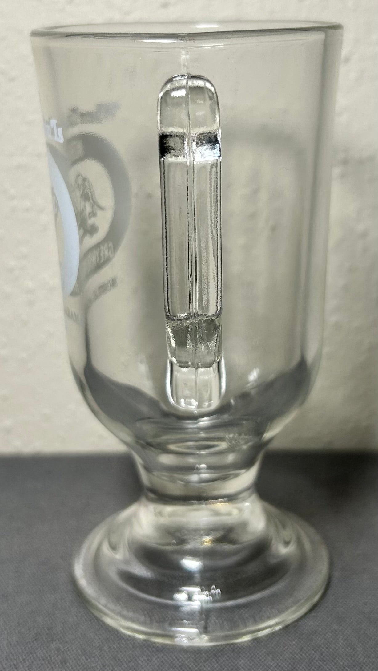 Vintage 1970’s American Mobile Greyhound Park Glass Pedestal Mug (Alabama)