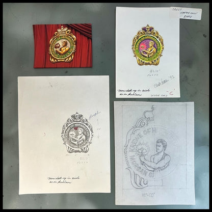 Vintage 1992 Mardi Gras Krewe of Hephaestus Morgan City, Louisiana Tableau Ball Concept Art Archive Set by Cunhas Scenic Studios