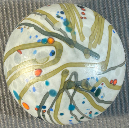 Vintage 1970’s English Isle of Wight Studio Art Glass Contemporary Style Paperweight