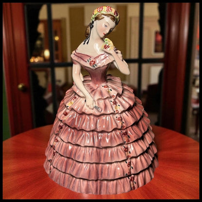 Circa 1948 American Goldscheider Everlast Corp. Ceramic Quadrille Woman Figurine by P. Porcher