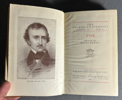 1927 American “The Pocket University - Volume IV, Part I: Poe” Hardcover Book