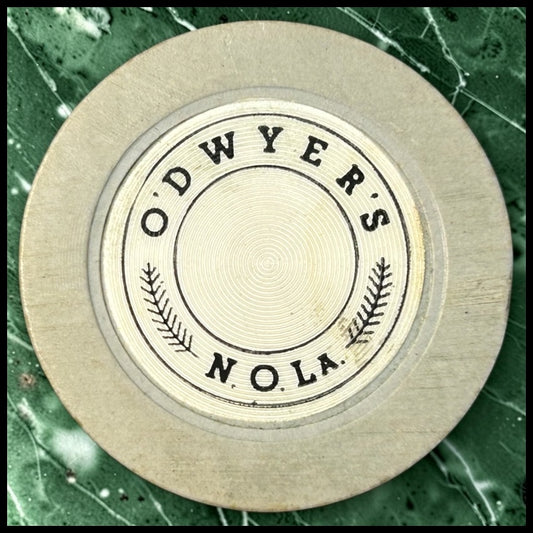 Vintage 1949-1951 American O’Dwyer’s Illegal Casino Gambling Club Non-Denominated Clay Roulette Chip (New Orleans/Jefferson, Louisiana)
