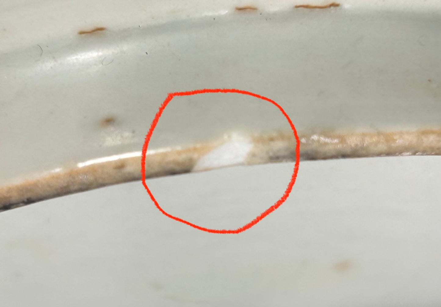 Circa 1900 Chinese Export Porcelain Hand-Painted Floral/Foliate Motifs Flared Rim Footed Bowl (Qing Dynasty)