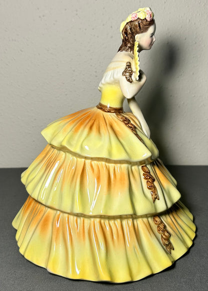 Vintage 1950’s American Goldscheider Everlast Ceramic Southern Belle Figurine