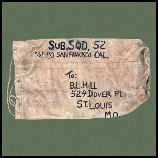 1940’s World War II Era American U.S. Navy Canvas Duffel Seabag