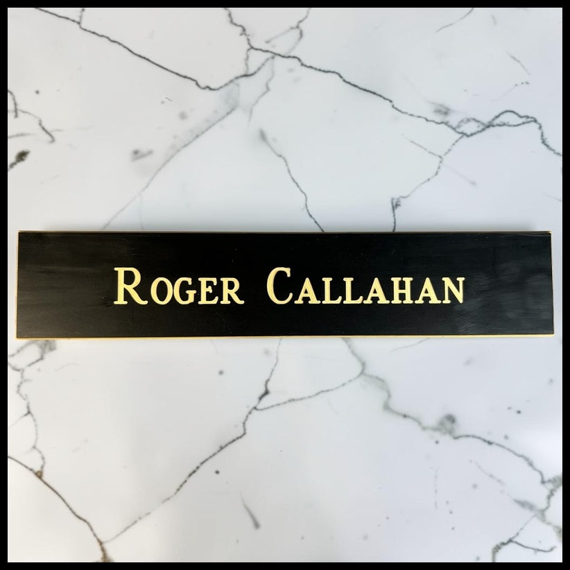 Leverage: Redemption Television Show Roger Callahan Door Nameplate Screen-Used Prop