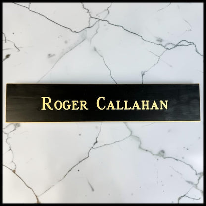 Leverage: Redemption Television Show Roger Callahan Door Nameplate Screen-Used Prop