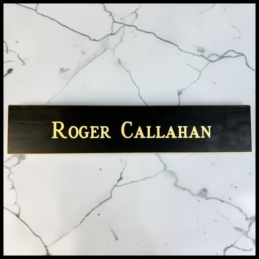 Leverage: Redemption Television Show Roger Callahan Door Nameplate Screen-Used Prop