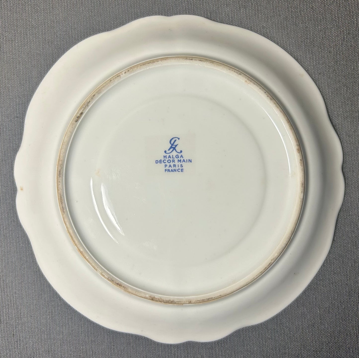 1930’s French Halga Limoges Napoleon III Style Porcelain Hand-Painted Gilded Floral Motifs Footed Chocolate Pot with Underplate