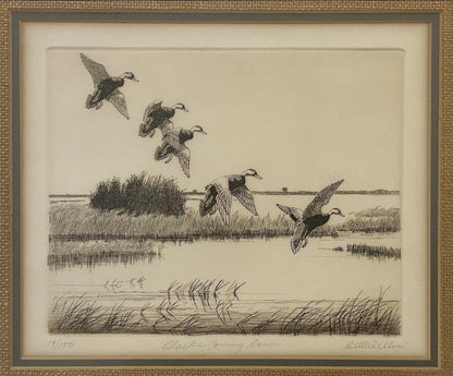 Vintage Circa 1970 Dell Weller - “Blacks Coming Down” Framed Signed Limited Edition Etching (#19/150) (New Orleans, Louisiana)