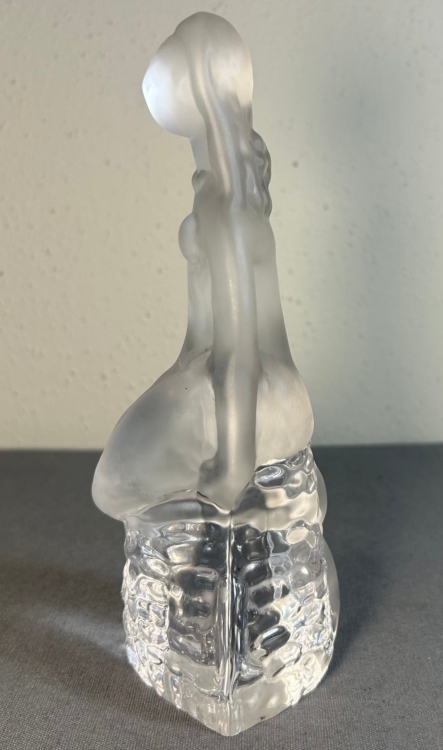 Vintage 1960’s Swedish Mid Century Modern Paul Kedelv for Reijmyre Glasbruk Art Glass Mermaid Sculpture Figurine