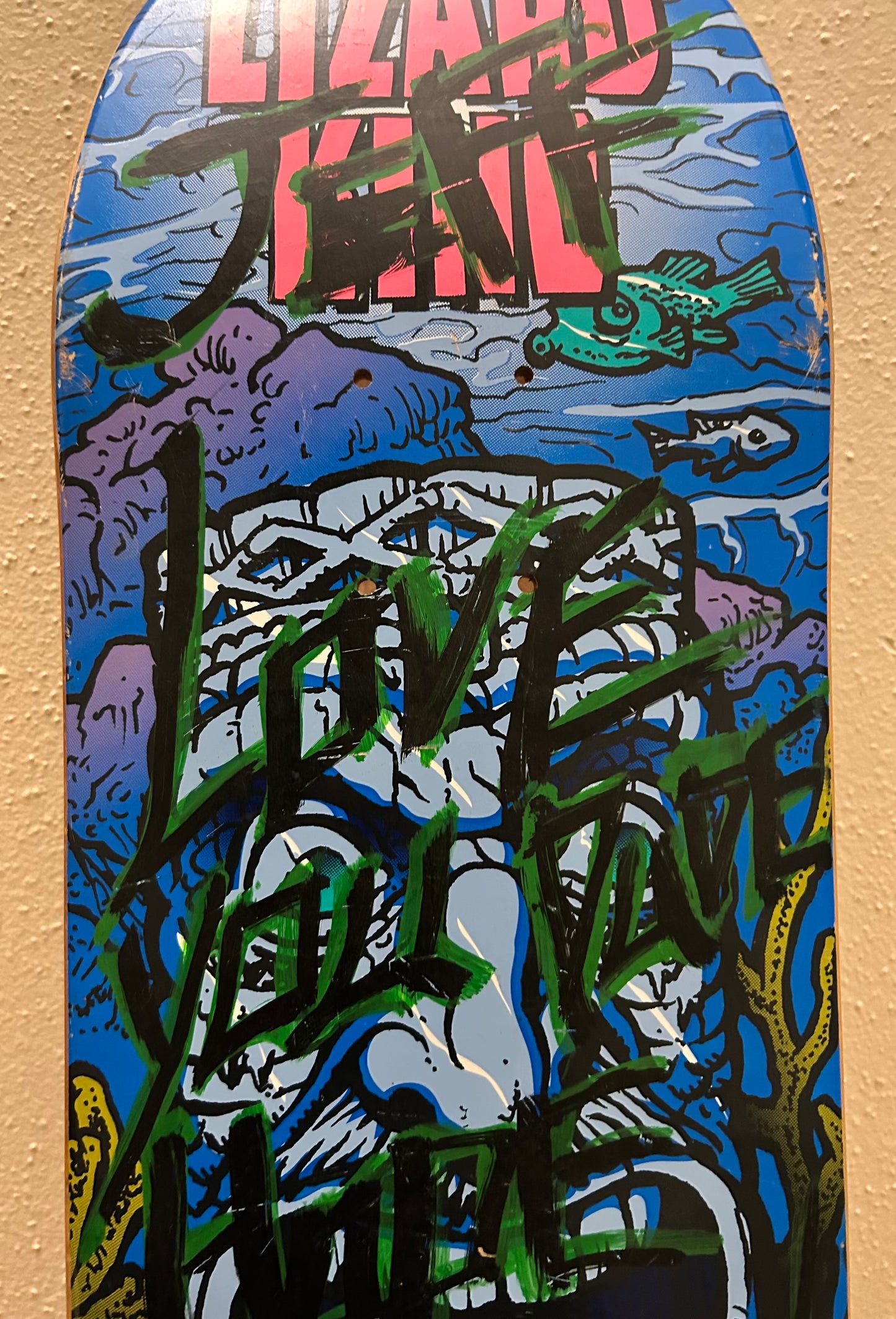 2014 Lizard King Death Wish Signed Ruins Skateboard Deck