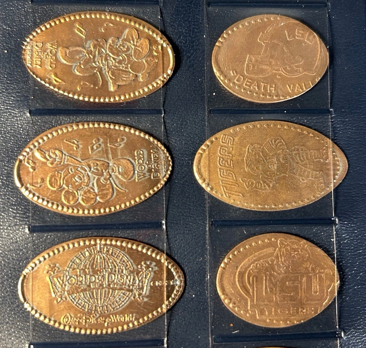 40 Pressed Penny Elongated Coins Collection in Vinyl Collector Case