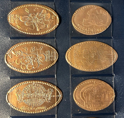40 Pressed Penny Elongated Coins Collection in Vinyl Collector Case