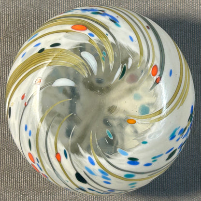 Vintage 1970’s English Isle of Wight Studio Art Glass Contemporary Style Paperweight