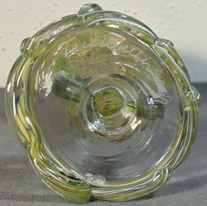 2002 Teri Walker Studio Art Glass Contemporary Style Goblet Chalice (New Orleans, Louisiana)