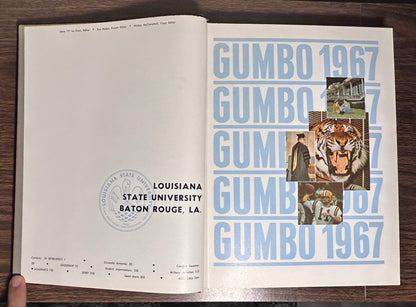 Vintage 1967 LSU Tigers Gumbo Yearbook (Louisiana State University)