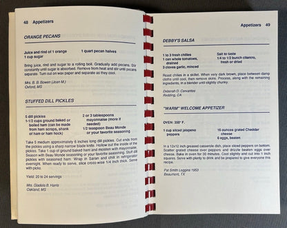 Vintage 1998 American “Rebel Recipes” The University of Mississippi Spiral-Bound Cookbook
