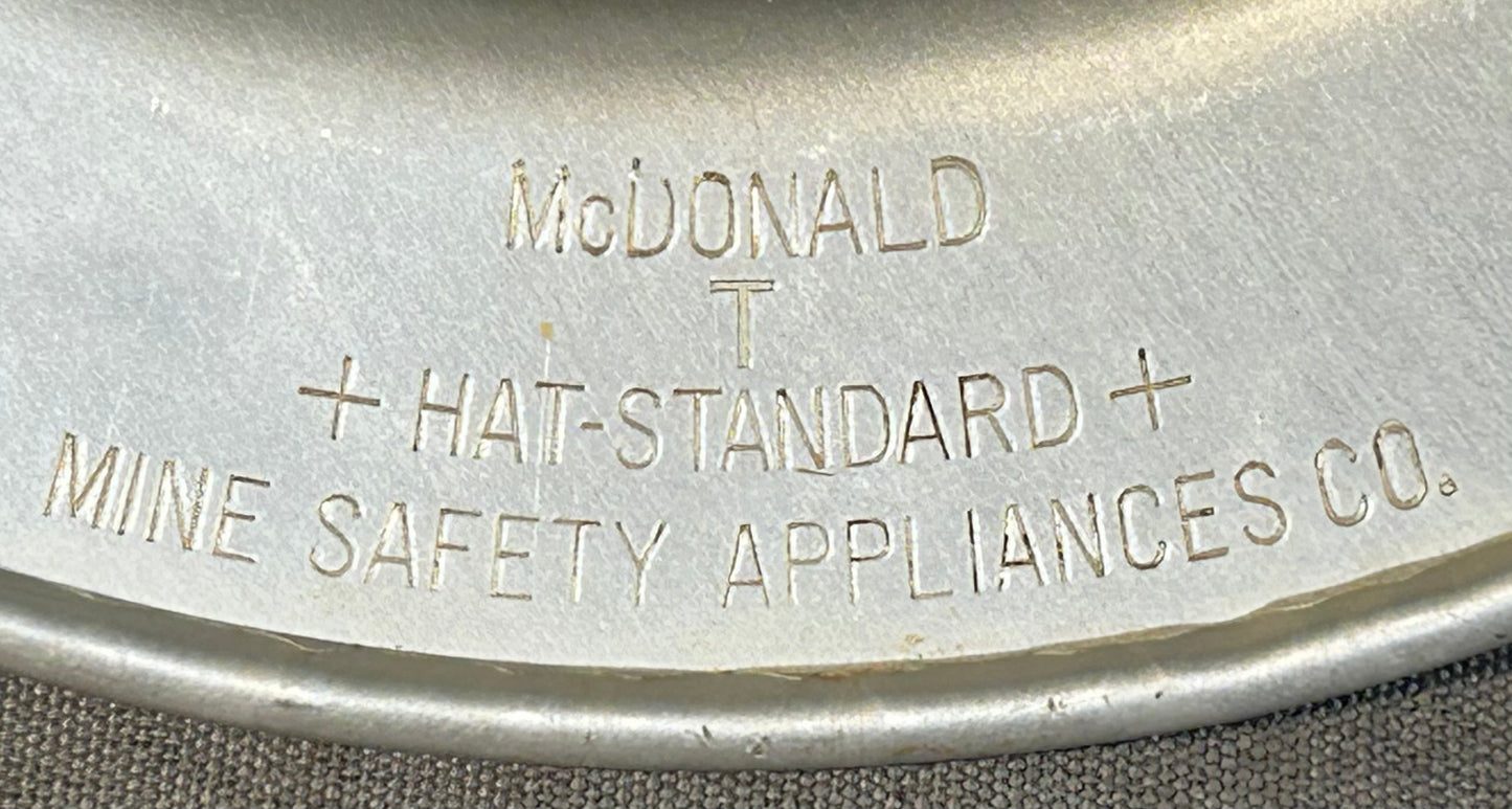 Vintage 1960’s American Mine Safety Appliances Co. McDonald T Hat-Standard Aluminum Hard Hat