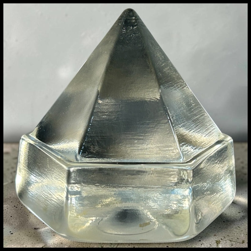 Vintage 1980’s American Clear Glass Ship’s Deck Prism Light Replica
