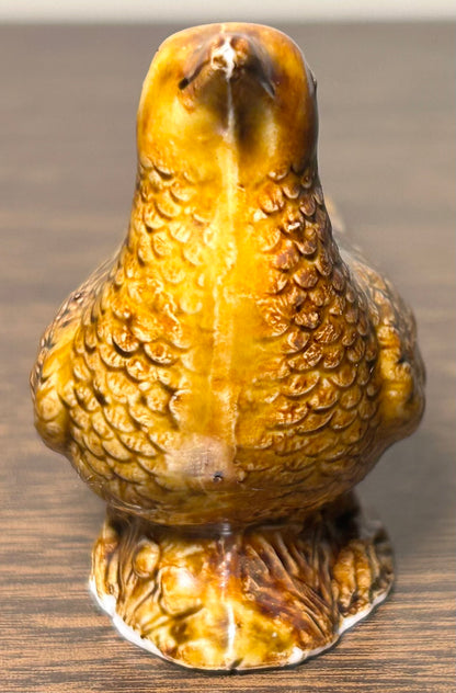 Mid 19th Century English Victorian Staffordshire Treacle Glazed Porcelain Bird Whistle