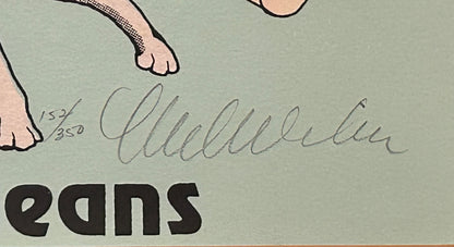 Vintage 1984 Mel Wiken St. Patrick’s Day Irish Channel, New Orleans Signed Framed Limited Edition Print (#152/350)