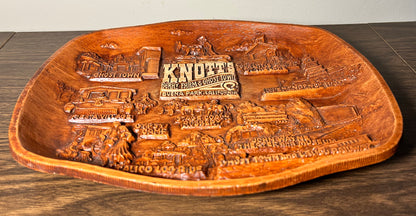 Vintage 1960’s American Knott’s Berry Farm & Ghost Town Amusement Park Souvenir Plastic Wall-Hanging Tray Made by Multi Products Inc.