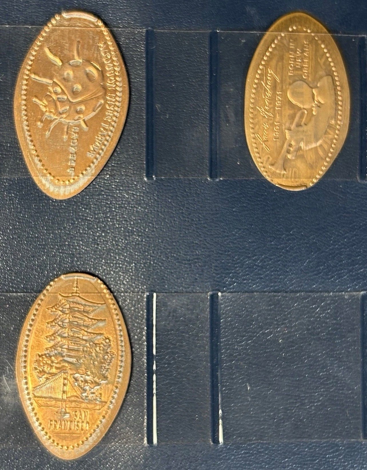 40 Pressed Penny Elongated Coins Collection in Vinyl Collector Case