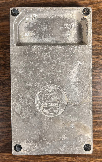 Vintage Mid 20th Century Lafayette Insurance Company New Orleans, Louisiana Pewtarex Metal Receipt Tray