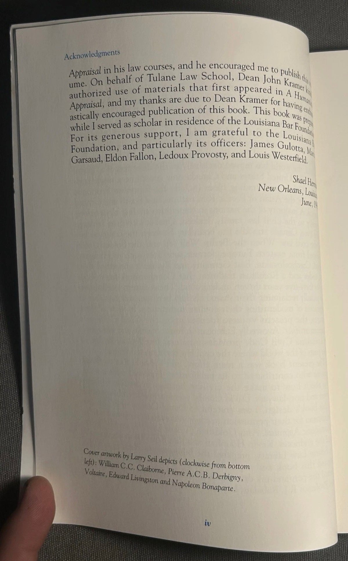 Vintage 1993 “The Louisiana Civil Code: A European Legacy for the United States” by Shael Herman Softcover Book