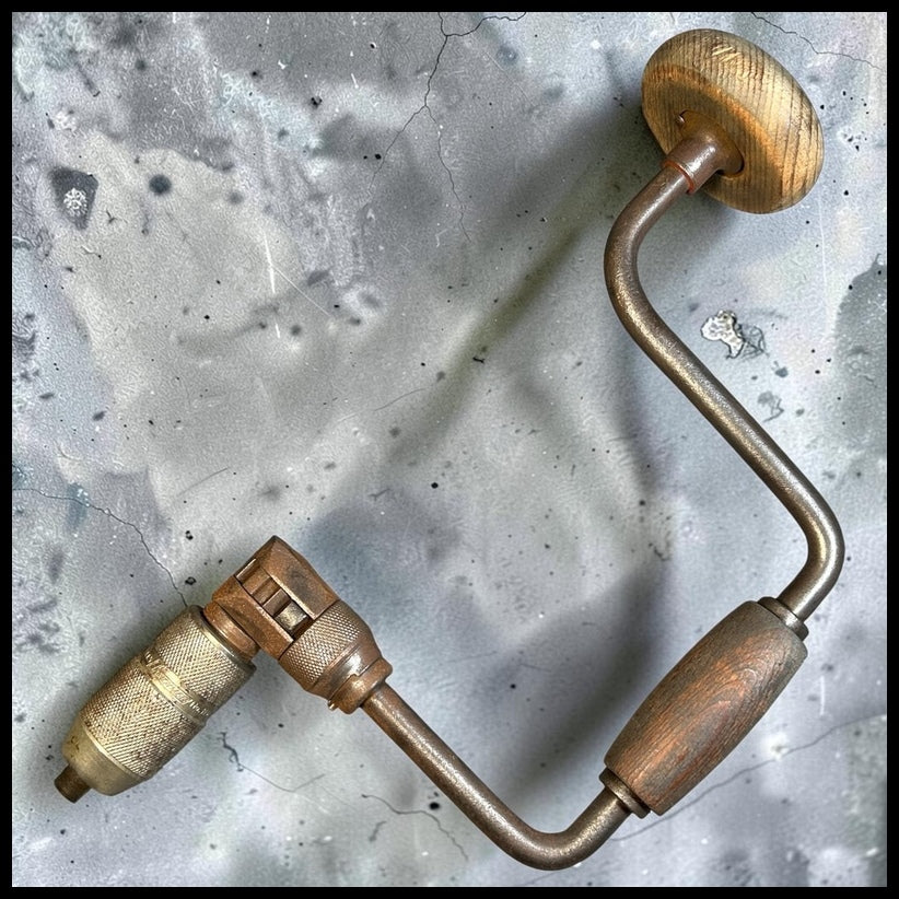 Vintage 1950’s American Stanley Handyman Bit Brace Hand Drill Woodworking Tool
