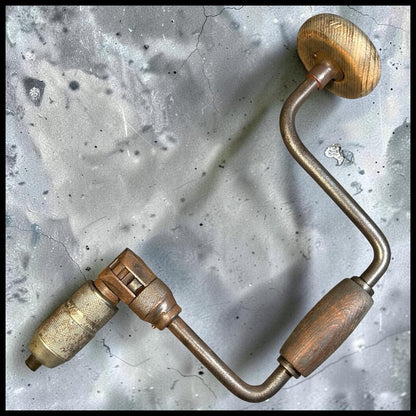 Vintage 1950’s American Stanley Handyman Bit Brace Hand Drill Woodworking Tool