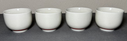 Vintage 1970’s Japanese Kutani Porcelain Peacock/Floral Motifs Six-Piece Teapot and Teacups Set